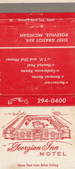 Georgian Inn (Days Inn & Suites, Best Western) - Matchbook